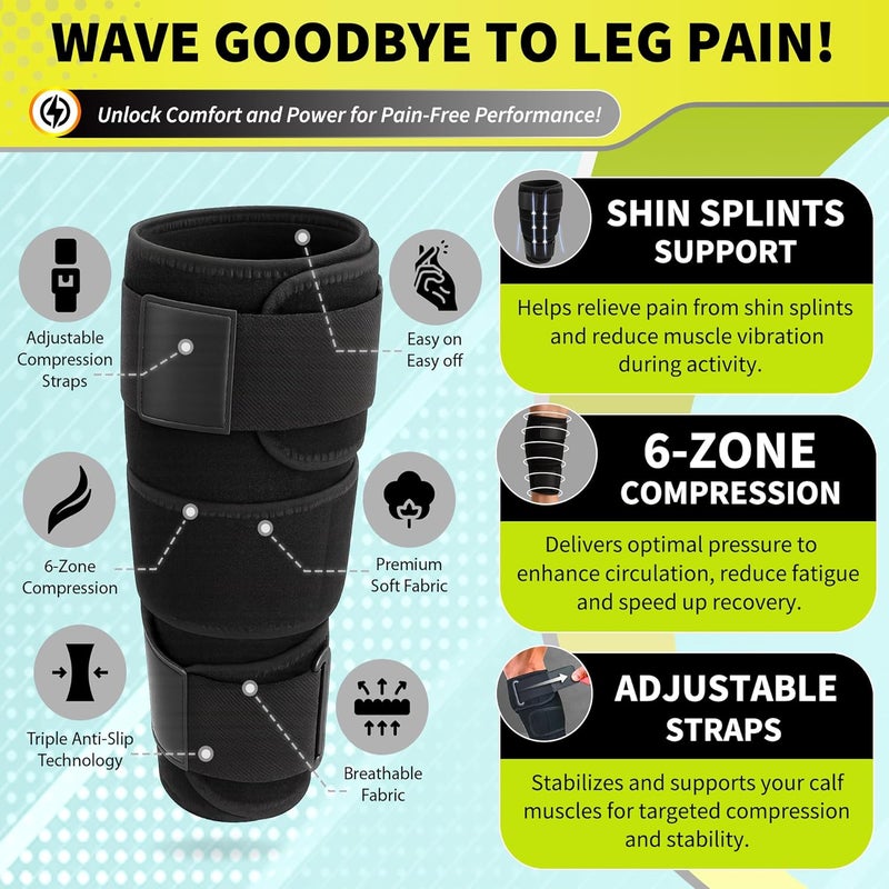 BLITZU Calf Brace for Torn Calf Muscle, Adjustable Neoprene Compression Sleeve for Women, Men, Runners. Support Wrap for Shin Splints, Strain, Tear, Lower Leg Tibia Injury, and Pain Relief. XXL - Image 5